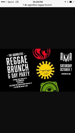 The aggrolites reggae brunch and day tickets