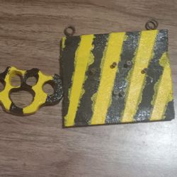 Handmade Wooden Knuckles  And Plaque Meant For Decoration 