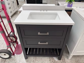 Bathroom vanity gray 30 inch
