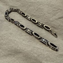 silver men's bracelet