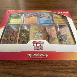 COSTCO POKEMON SCARLET & VIOLET 151 MINI TIN 5-PACK ( MAGNETON ) NEW / SEALED