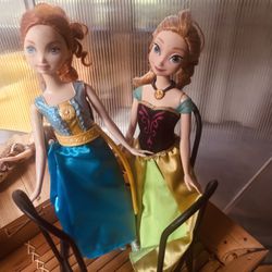 Elsa And Ana Barbie Dolls