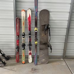 Snow Board And Snow Skis