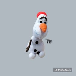 TY Beanie Baby - OLAF the Snowman Sparkle With SANTA HAT (Frozen Movie) Medium 7" Plush
