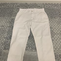 Zara Men’s White Pants Size USA 32×32 Great Condition For $10 Or Best Offer