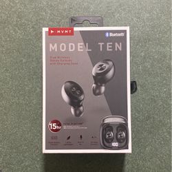 Black MVMT Model Ten Wireless Bluetooth Stereo Earbuds and Case