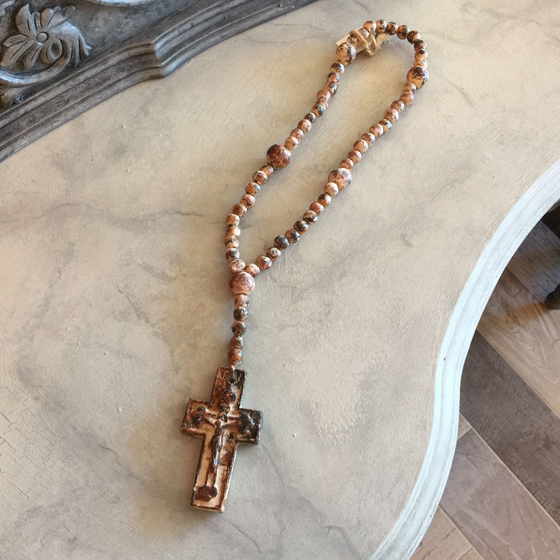 Vintage Style Clay Rosary Beads