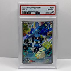 2023 POKEMON SVI EN-SCARLET & VIOLET ILLUSTRATION RARE #215 RIOLU PSA 10
