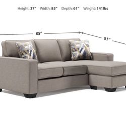 Terrarita Sofa Chaise and Pillows