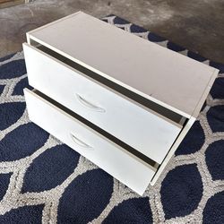 White 2-Drawer Nightstand / Small Dresser