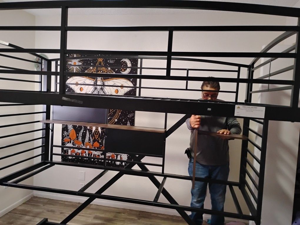Full Size Bunk Bed With Desk
