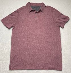 Banana Republic The Vintage Tee Men’s Polo Shirt L Burgundy Short Sleeve