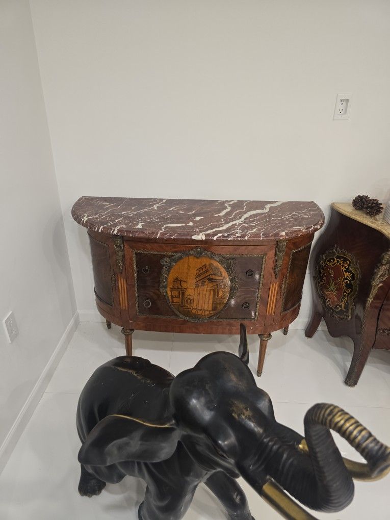 Antique Chest With Drawers Marble Top