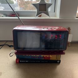 Rare Vintage/retro alarm clock featuring a digital display.