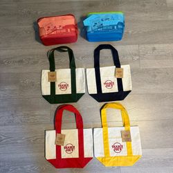 Trader Joe’s Mini Canvas Tote Bags & Mini Insulated Bags Bundle 