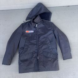 Vtg Union 76 Gas Station Employee Workwear Full Zip Jacket Patch Medium Boss LA