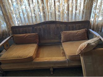 Antique cane back sofa