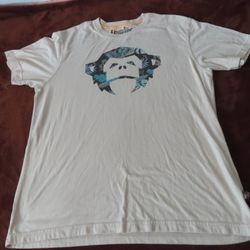 Howler Bros T Shirt Mens Size XL Beige Tan Floral Monkey Logo Short Sleeve