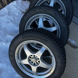 225/55/17 Blizzak on MBmotoring Wheels 5x114.3 multi lug rims
