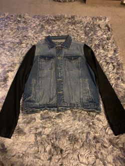 Aeropostal Jean jacket leather arms Size Medium