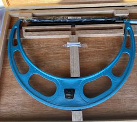 Fowler 14-15” inch Micrometer with.001” resolution & Accessory in Wood Case made in Japan