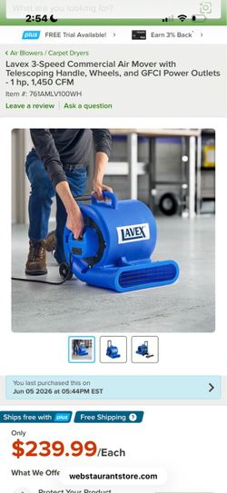 Lavex 3-Speed Commercial Air Mover