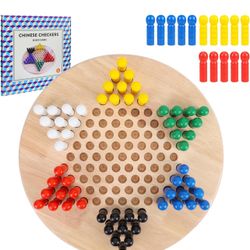 Wooden Classic Chinese Checkers Board Game 