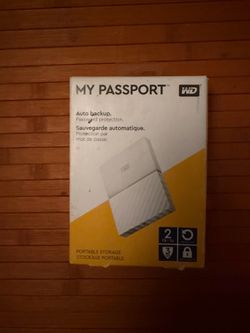 WD MyPassport 2TB Portable External Hard Drive Mint Condition