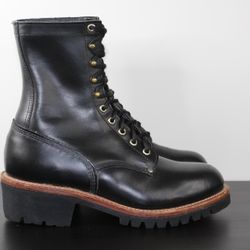Workn’ Sport UFCW Vibram Men's Size 8 EE Leather Logger Boots Made in USA