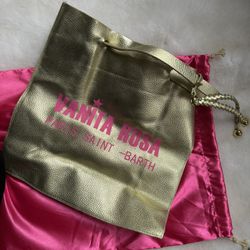 Vanita Rosa St Barths Paris Designer Leather Tote Bag- Gold