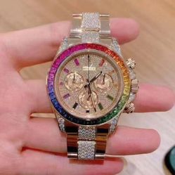 Automatic mechanical movement 100 Magician Men's watch Swiss watch 40mm silver dial K gold 18K rose gold case