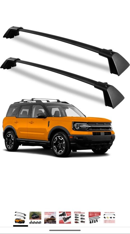 KINGGERI 265lbs Roof Racks Cross Bars for Ford Bronco Sport Base (On-Road) 2021-2024 & Bigbend 2021-2024 & Outer Banks 2021 & Heritage Edition 2023, H