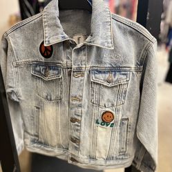 Forever21 Ron Bass Free Dom Trucker Denim Jacket