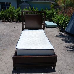 Twin Size Bed With Mattress And 
