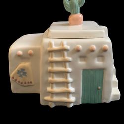 Vintage Treasure Craft Adobe Cactus Cookie Jar