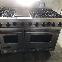 Viking 48” Wide Gas Range Stove With Sealed Burners In Stainless Steel