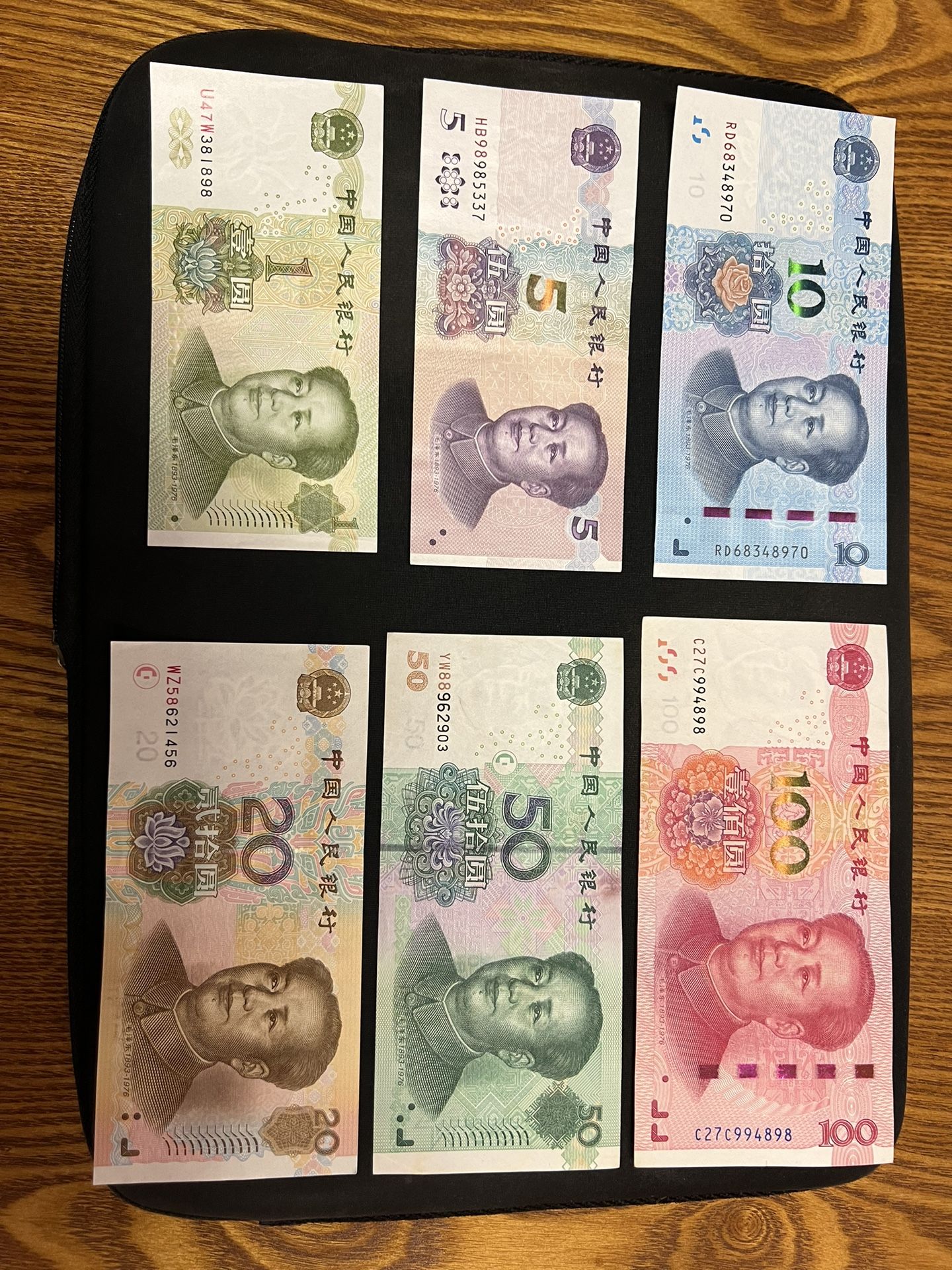 Chinese Currency (Yuan / Renminbi) 1, 5, 10, 20, 50, & 100