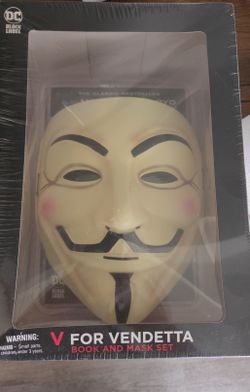 DC Black Label: V for Vendetta Book and Mask Set – Factory Sealed