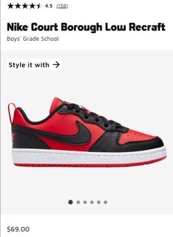 Nike Court Borough Low Recraft size 4.5Y