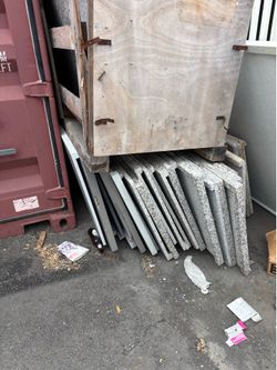 Miscellaneous pieces of granite