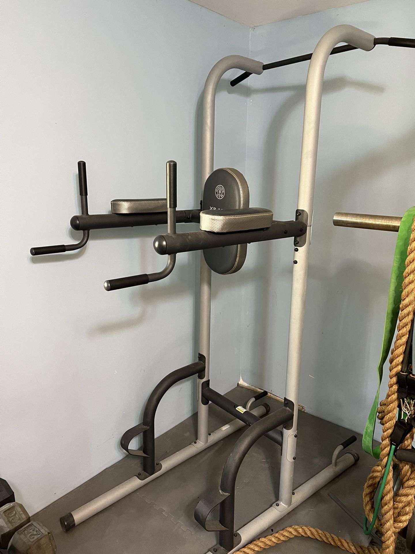 Golds Gym Power Tower Pull Up Bar Dip Station And Push-up Bar