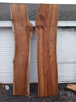8'x24" Live Edge Hard Wood Slab 