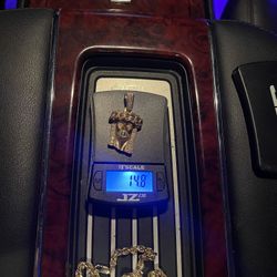 14k DIAMOND JESUS HEAD PENDANT 