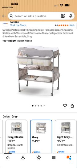 Baby changing station