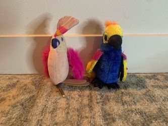 Tropical Bird Plush Set – Toucan & Macaw