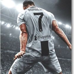 Cristiano Ronaldo Poster Mens Football/Soccer Wall Canvas Art Poster Print Home Bathroom Bedroom Office Decor 16x24inch  