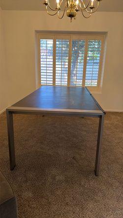 Modern Gray Dining Table