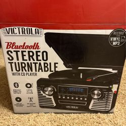 Bluetooth Stereo Turntable With Cd Player