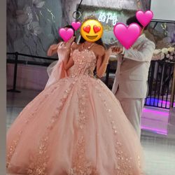 Quinceañera Dress With Crinoline 7 Hoop 