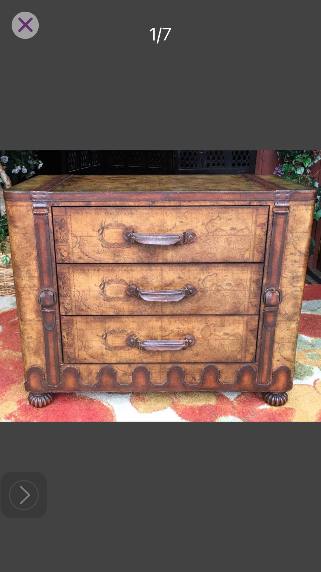 Treasure Style Old World Map Colonial Dresser - 34W x 28H x 18D